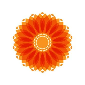 ORANGE MANDALA Stock Illustration
