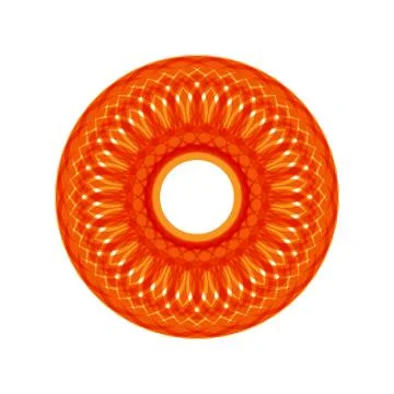 ORANGE MANDALA Stock Illustration
