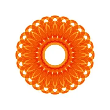 ORANGE MANDALA Stock Illustration