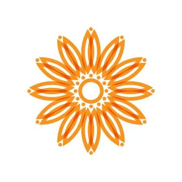 ORANGE MANDALA Stock Illustration