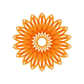ORANGE MANDALA Stock Illustration