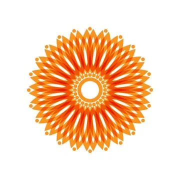 ORANGE MANDALA Stock Illustration