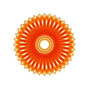ORANGE MANDALA Stock Illustration
