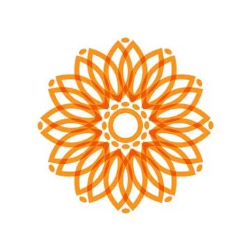 ORANGE MANDALA Stock Illustration