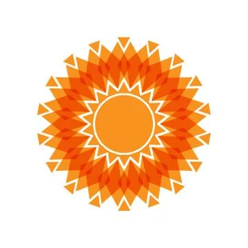 ORANGE MANDALA Stock Illustration