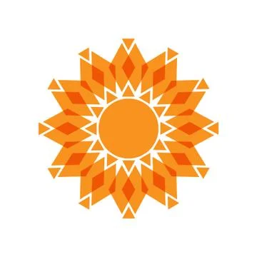 ORANGE MANDALA Stock Illustration