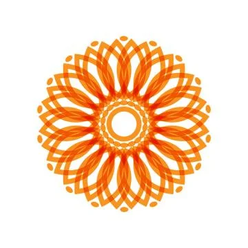 ORANGE MANDALA Stock Illustration