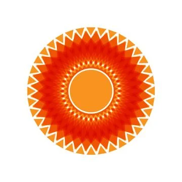 ORANGE MANDALA Stock Illustration