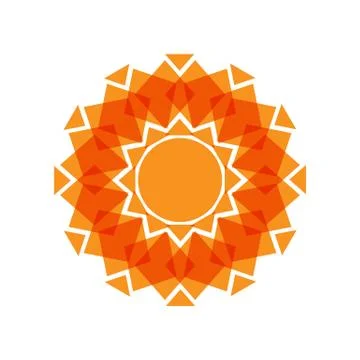 ORANGE MANDALA Stock Illustration