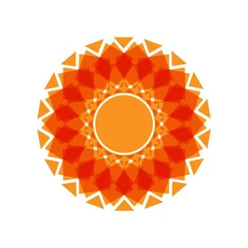 ORANGE MANDALA Stock Illustration