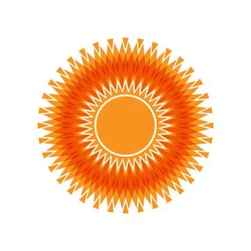 ORANGE MANDALA Stock Illustration