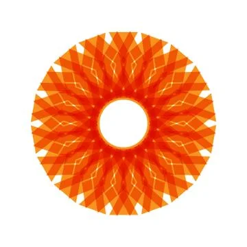 ORANGE MANDALA Stock Illustration