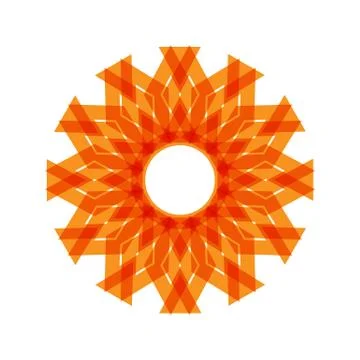 ORANGE MANDALA Stock Illustration