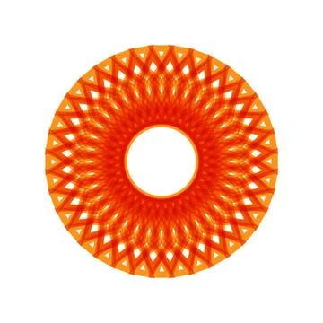 ORANGE MANDALA Stock Illustration