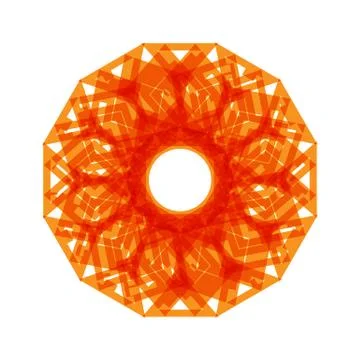 ORANGE MANDALA Stock Illustration