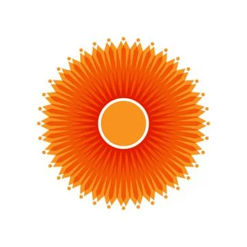 ORANGE MANDALA Stock Illustration