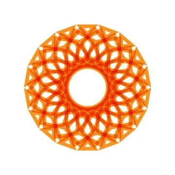 ORANGE MANDALA Stock Illustration