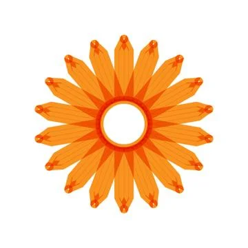 ORANGE MANDALA Stock Illustration