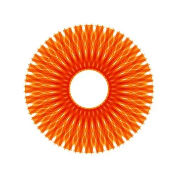 ORANGE MANDALA Stock Illustration