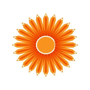 ORANGE MANDALA Stock Illustration