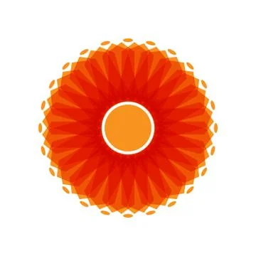 ORANGE MANDALA Stock Illustration