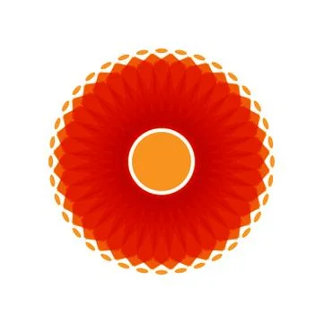 ORANGE MANDALA Stock Illustration