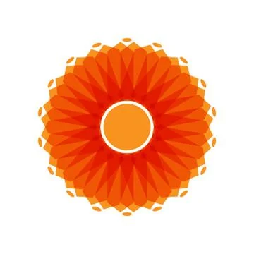 ORANGE MANDALA Stock Illustration