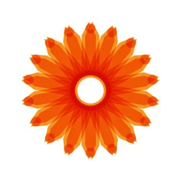 ORANGE MANDALA Stock Illustration