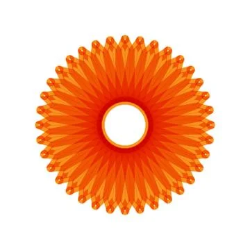 ORANGE MANDALA Stock Illustration