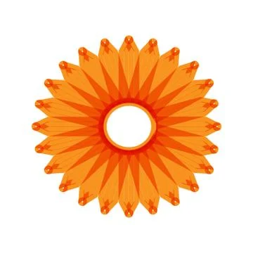ORANGE MANDALA Stock Illustration