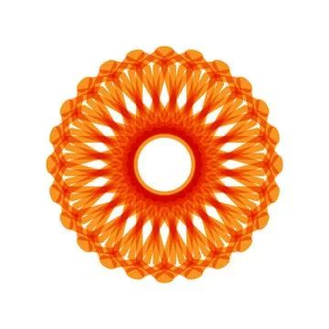ORANGE MANDALA Stock Illustration