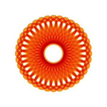 ORANGE MANDALA Stock Illustration