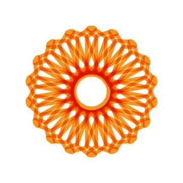 ORANGE MANDALA Stock Illustration