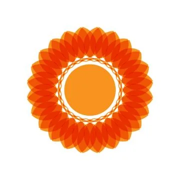 ORANGE MANDALA Stock Illustration