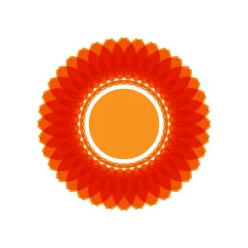 ORANGE MANDALA Stock Illustration