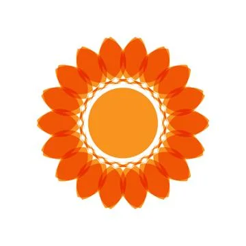ORANGE MANDALA Stock Illustration