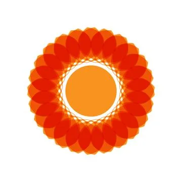 ORANGE MANDALA Stock Illustration