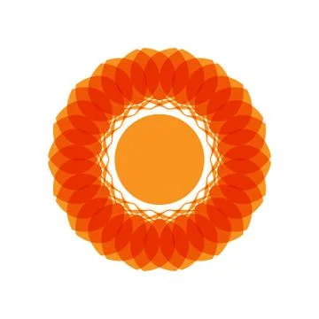 ORANGE MANDALA Stock Illustration