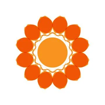 ORANGE MANDALA Stock Illustration