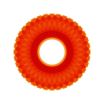 ORANGE MANDALA Stock Illustration