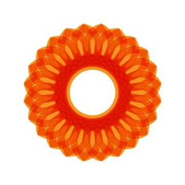 ORANGE MANDALA Stock Illustration
