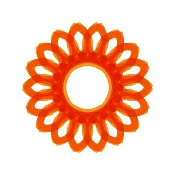 ORANGE MANDALA Stock Illustration
