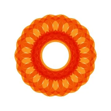 ORANGE MANDALA Stock Illustration