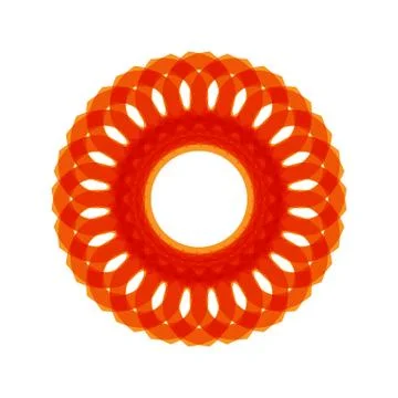 ORANGE MANDALA Stock Illustration