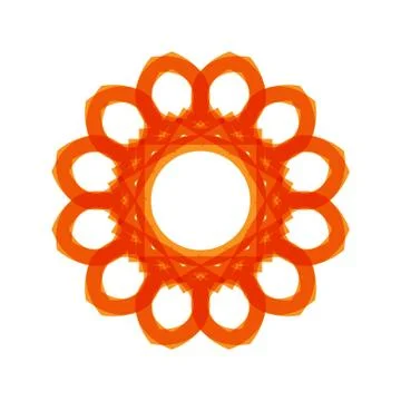 ORANGE MANDALA Stock Illustration