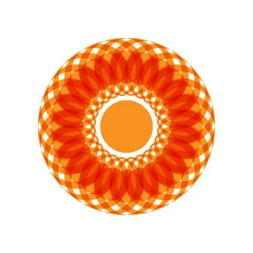 ORANGE MANDALA Stock Illustration