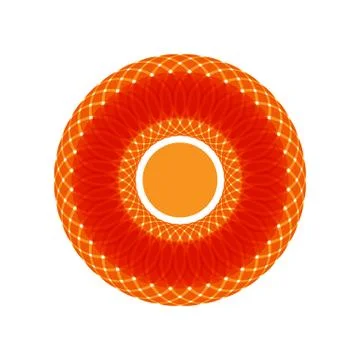 ORANGE MANDALA Stock Illustration