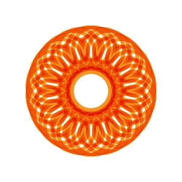 ORANGE MANDALA Stock Illustration