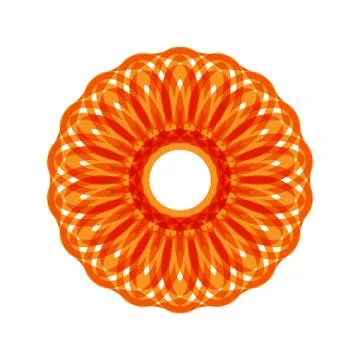 ORANGE MANDALA Stock Illustration