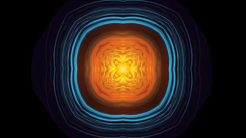 Orange mandala twirling vortex loop-seamless HD Stock Footage 329294416